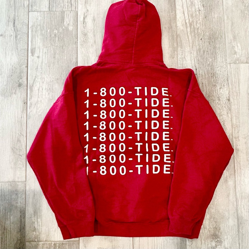 JnJ Crimson Tide Hoodie- University of Alabama- 1-800-TIDE- Size XL